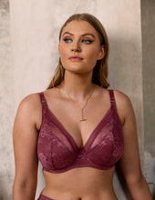 Load image into Gallery viewer, Fusion Lace FL102314 Plunge - Fashion Rosewood
