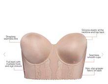 Load image into Gallery viewer, Elissa P50116 Full Bust Strapless Longline / Pearl White
