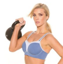 Load image into Gallery viewer, Pauline Sports Bra - Blue Silver
